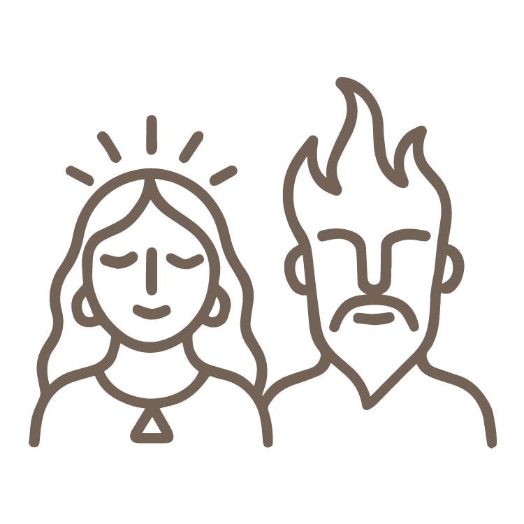 Iconos-Dioses El Núcleo de las Alianzas de Corazón Raíz