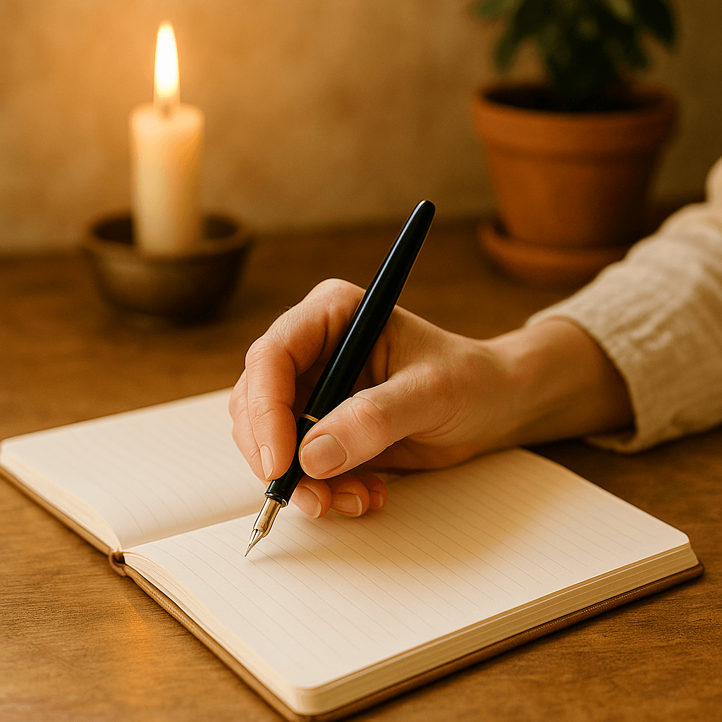 Recuentos de Vida - Mesa libreta pluma Mujer Recuentos de Vida